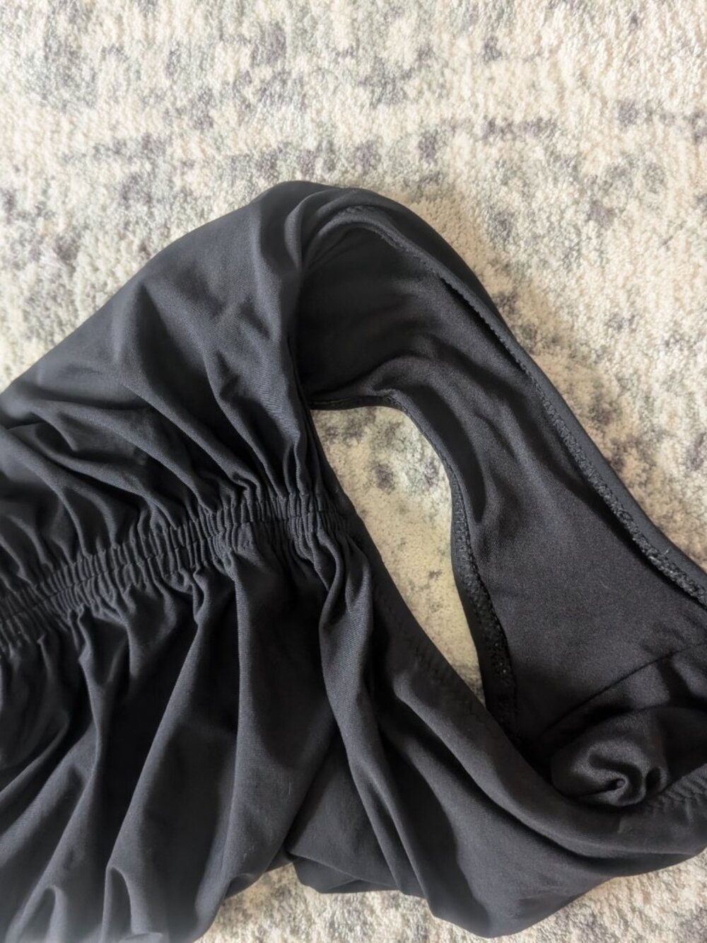 DKNY Black Halter One Piece Swimsuit Ruched Tummy Control Size 6 - Picture 3 of 5